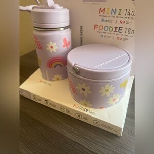 Hydrapeak Kid’s Edition 14oz Bottle & 18oz Foodie Rainbows & Flowers Set